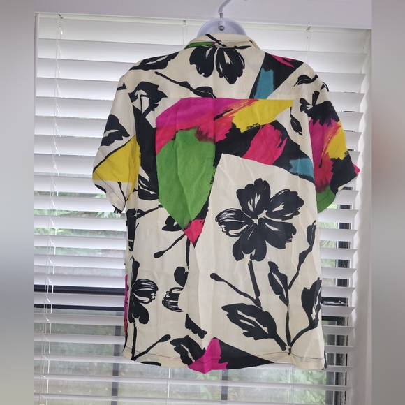 JAMS WORLD VINTAGE SIZE XLFloral Print Short Sleeve Shirt Like New - Picture 2 of 9